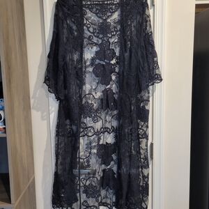 Shyanne Navy Lace Overlay